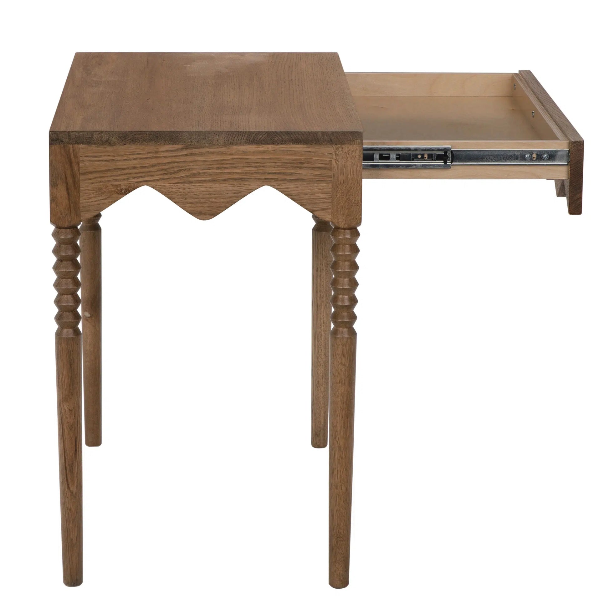 Lulu Side Table, Oak-Blue Hand Home