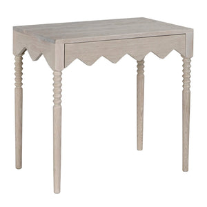 Lulu Side Table, Oak-Blue Hand Home