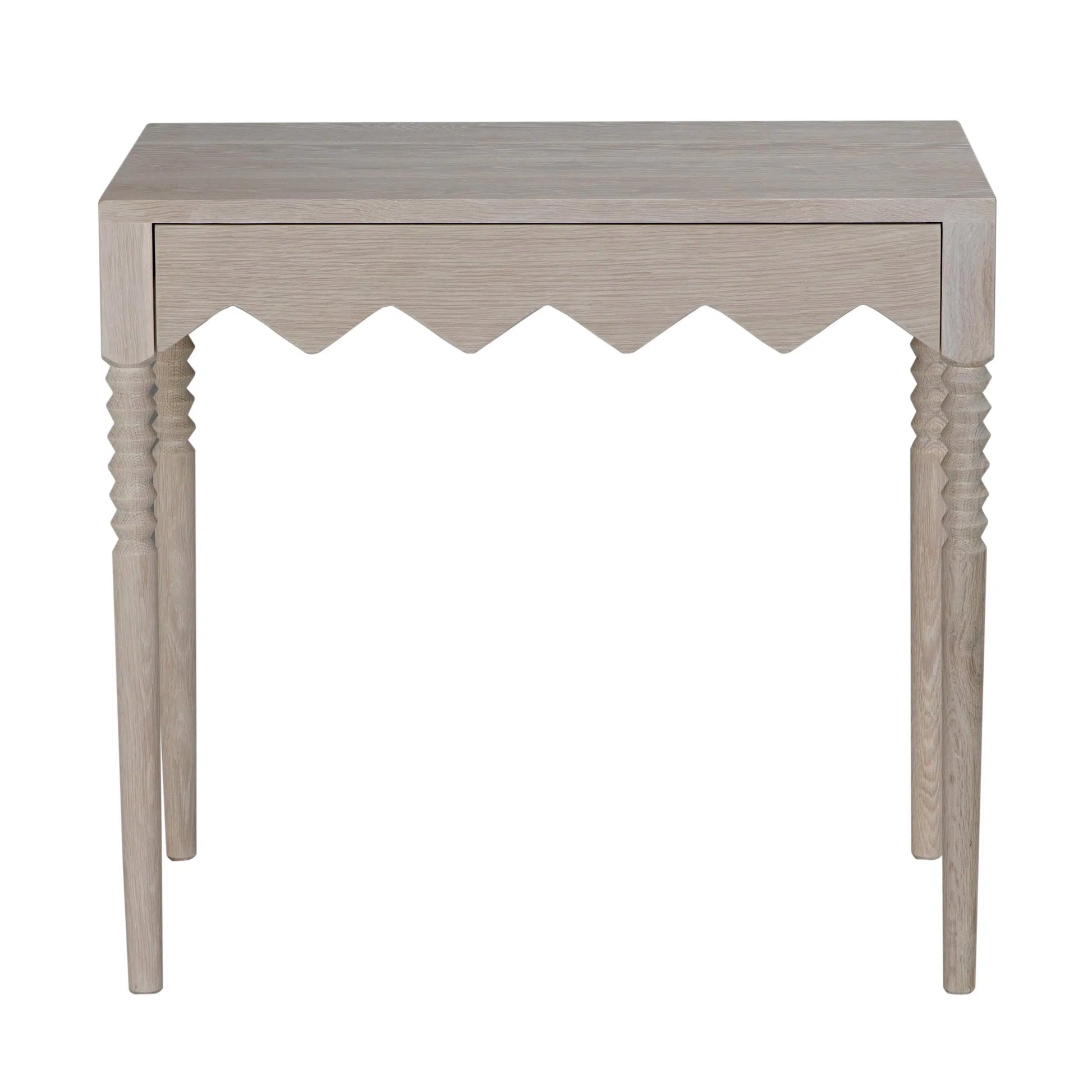 Lulu Side Table, Oak-Blue Hand Home