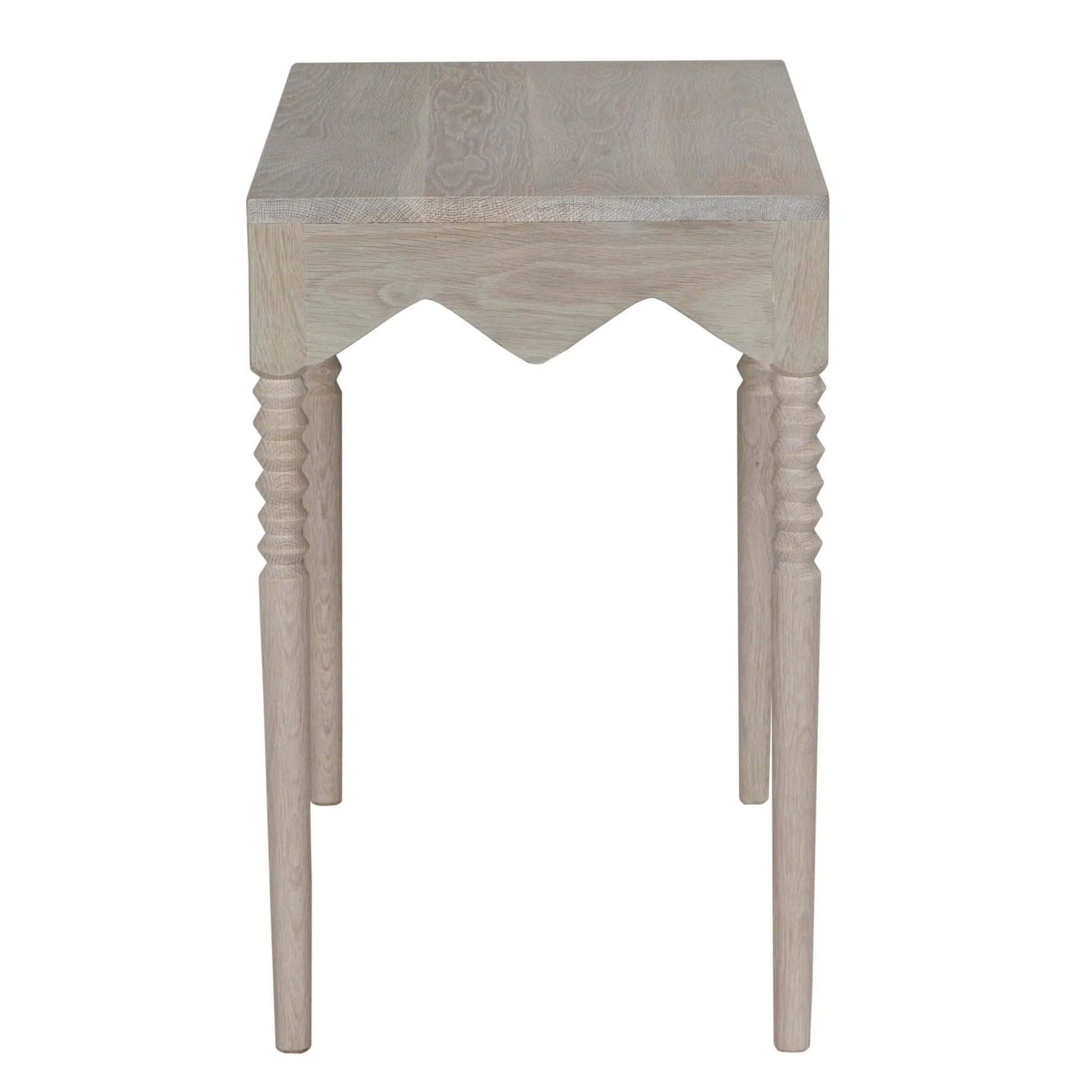 Lulu Side Table, Oak-Blue Hand Home