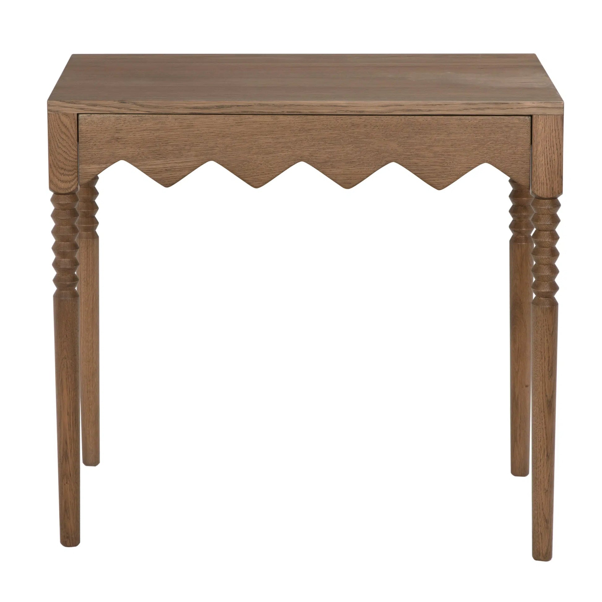 Lulu Side Table, Oak-Blue Hand Home