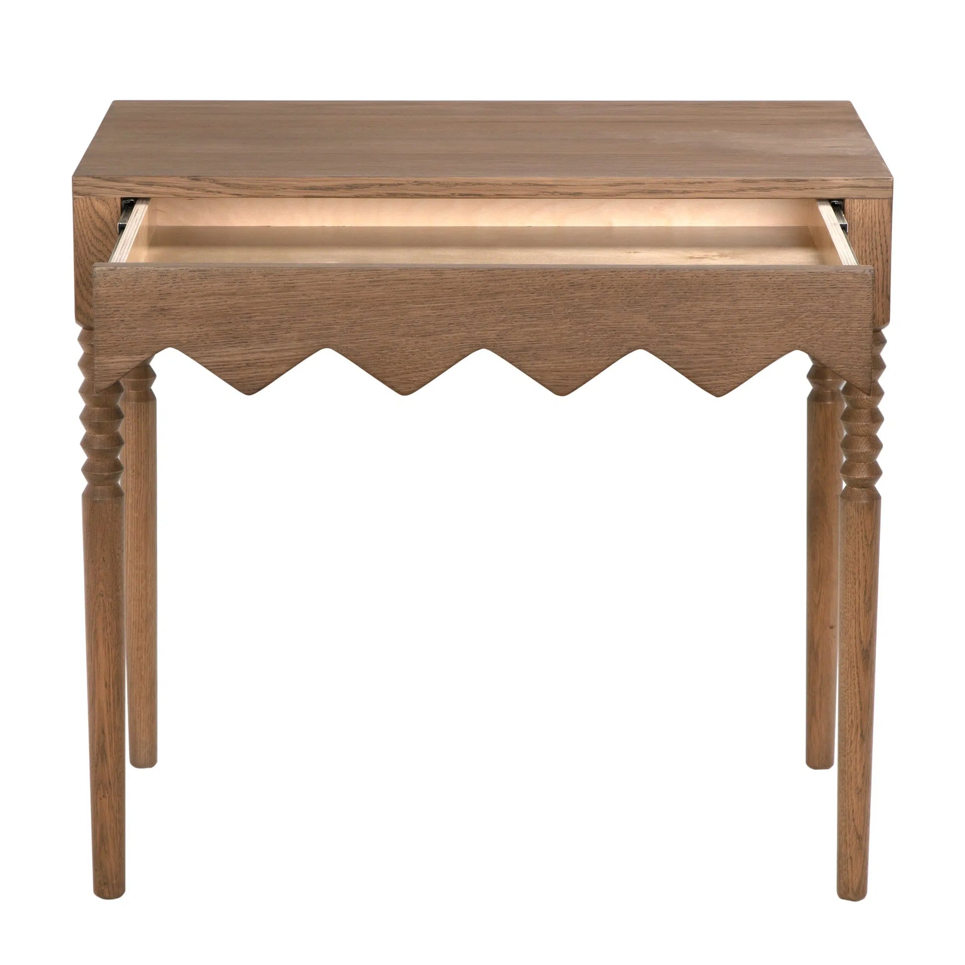 Lulu Side Table, Oak-Blue Hand Home