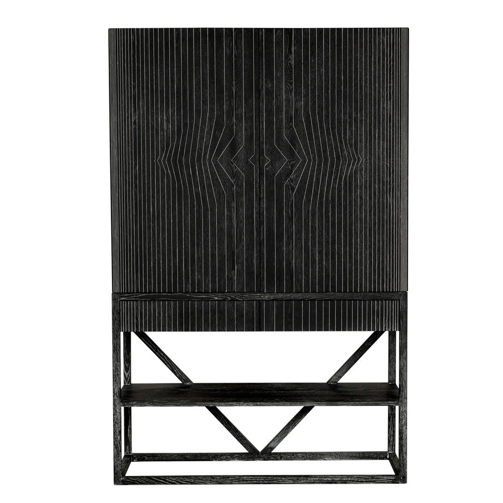 Jacques Armoire, Oak/Oak Veneer-Blue Hand Home