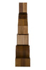 Cubist Bookcase, Dark Walnut by Noir-Blue Hand Home