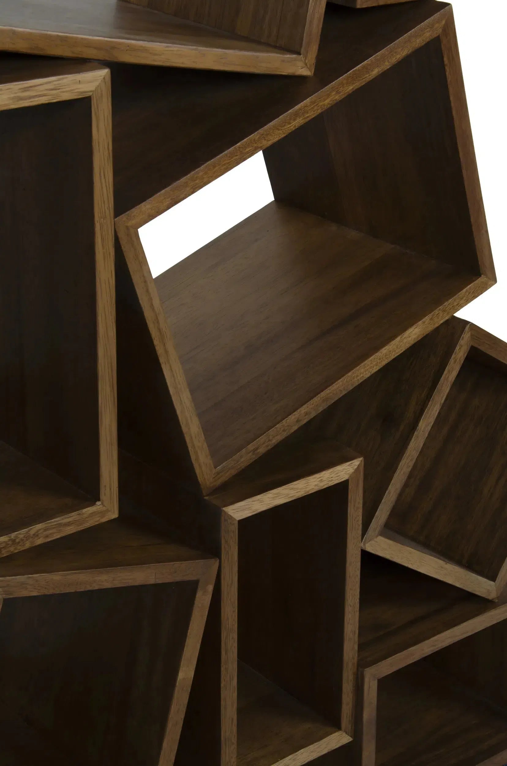 Cubist Bookcase, Dark Walnut by Noir-Blue Hand Home