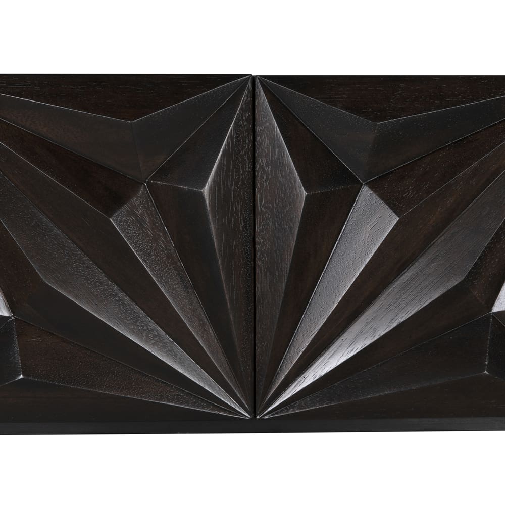 Zurich Console, Ebony Walnut with Steel by Noir-Blue Hand Home