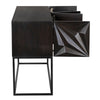 Zurich Console, Ebony Walnut with Steel by Noir-Blue Hand Home