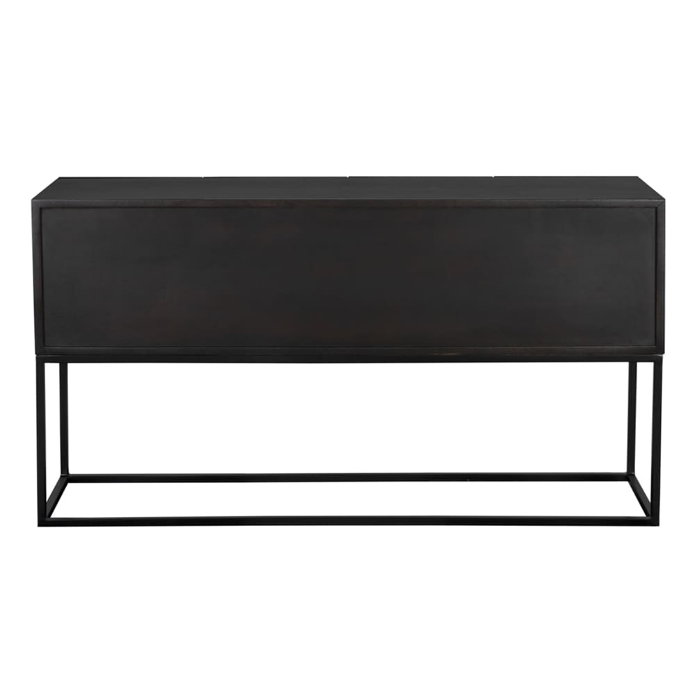 Zurich Console, Ebony Walnut with Steel by Noir-Blue Hand Home