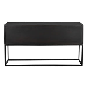 Zurich Console, Ebony Walnut with Steel by Noir-Blue Hand Home