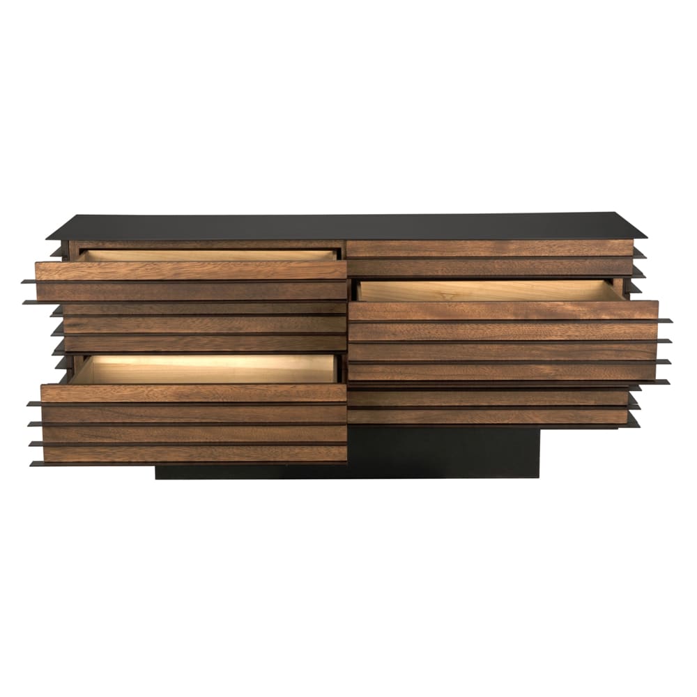 Elevation Sideboard, Dark Walnut and Steel by Noir-Blue Hand Home