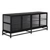 Chandler 4 Door Sideboard, Black Steel-Noir Furniture-Blue Hand Home