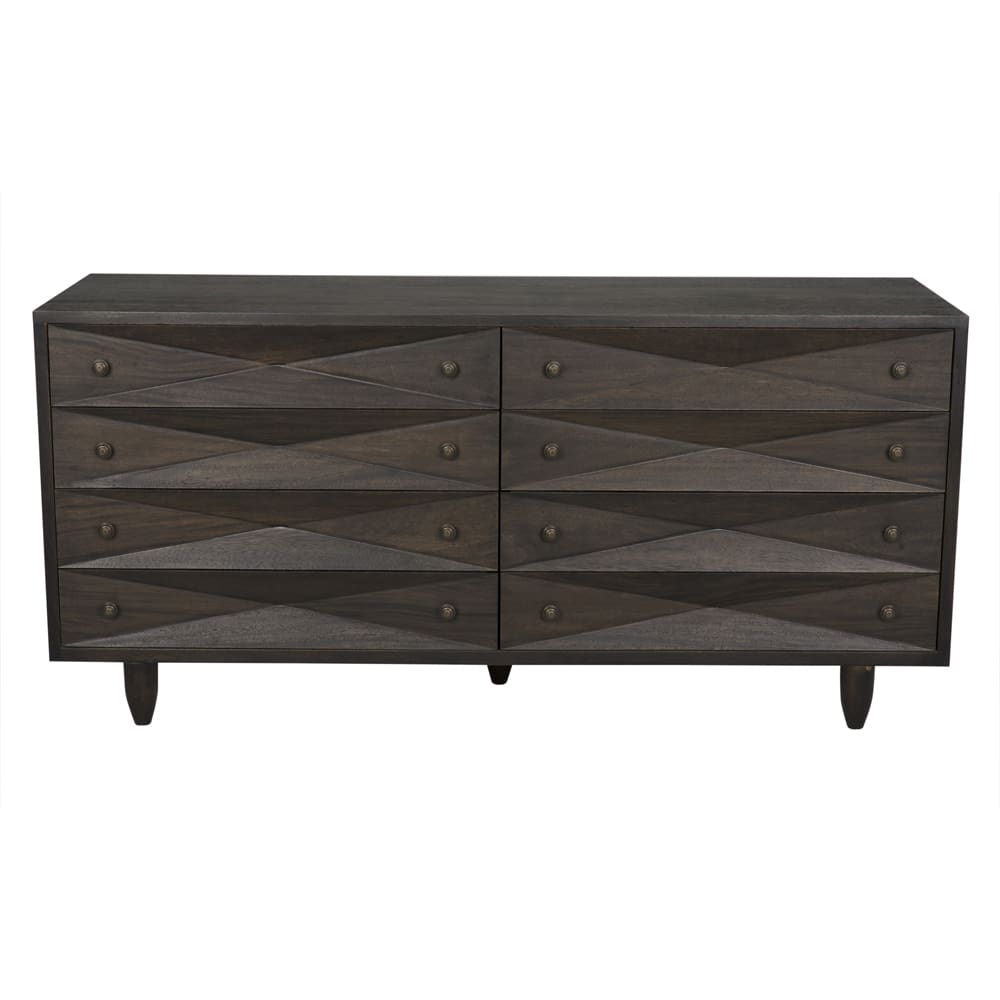 Diamond Double Chest, Ebony Walnut by Noir-Blue Hand Home