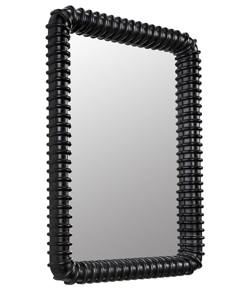 Toshi Mirror, Hand Rubbed Black by Noir-Blue Hand Home