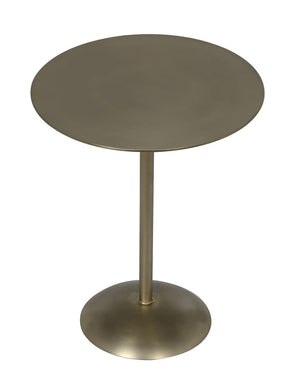 Felix Side Table, Metal with Brass Finish by Noir-Blue Hand Home