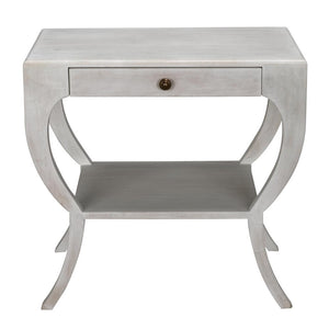 Maude Side Table, White Wash by Noir-Blue Hand Home