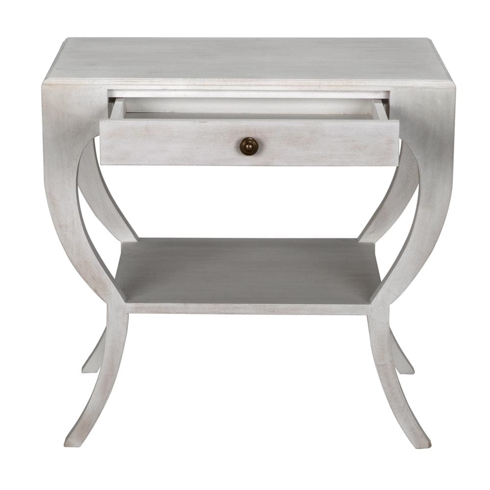 Maude Side Table, White Wash by Noir-Blue Hand Home