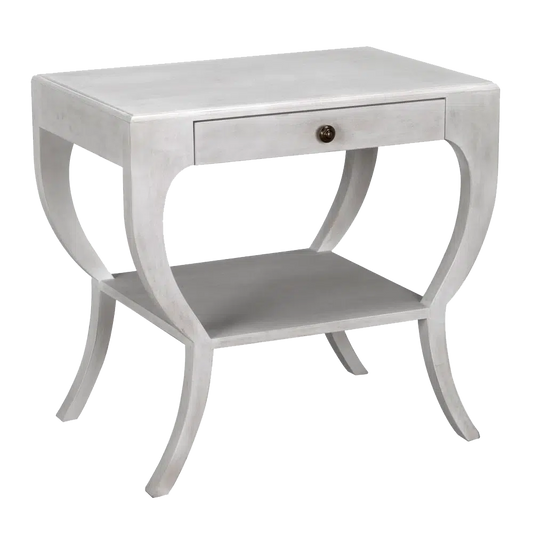 Maude Side Table, White Wash by Noir-Blue Hand Home