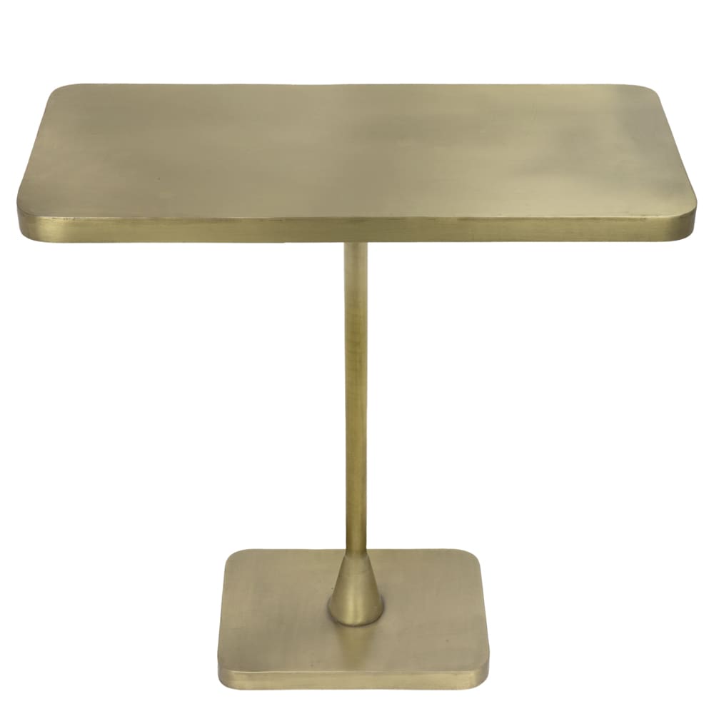 Hild Side Table, Metal with Brass Finish by Noir-Blue Hand Home