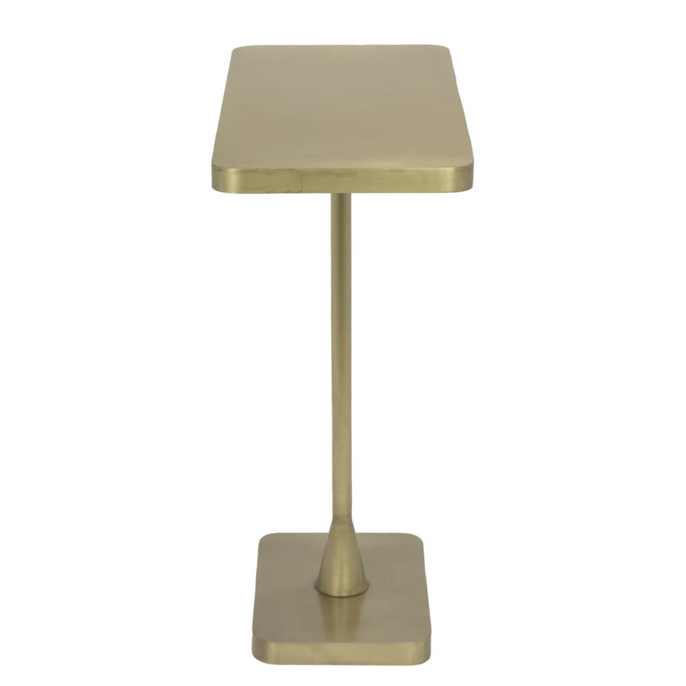 Hild Side Table, Metal with Brass Finish by Noir-Blue Hand Home