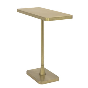 Hild Side Table, Metal with Brass Finish by Noir-Blue Hand Home