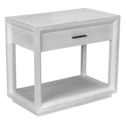 Antony Side Table, White Wash by Noir-Blue Hand Home