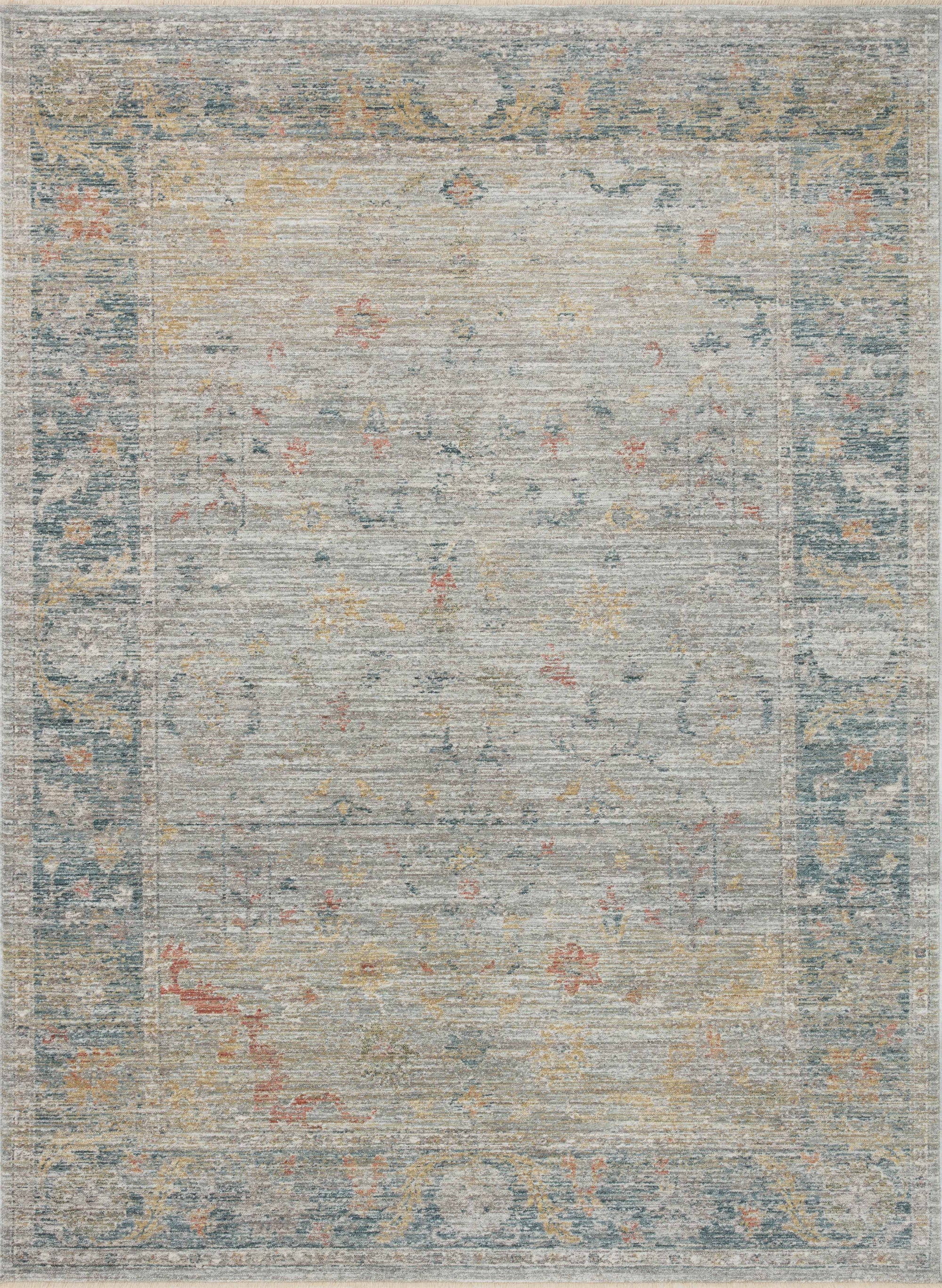 Loloi Millie Rug Collection - Slate / Multi - Magnolia Home by Joanna Gaines-Blue Hand Home