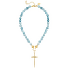 Nellie Cross Necklace-Blue Hand Home