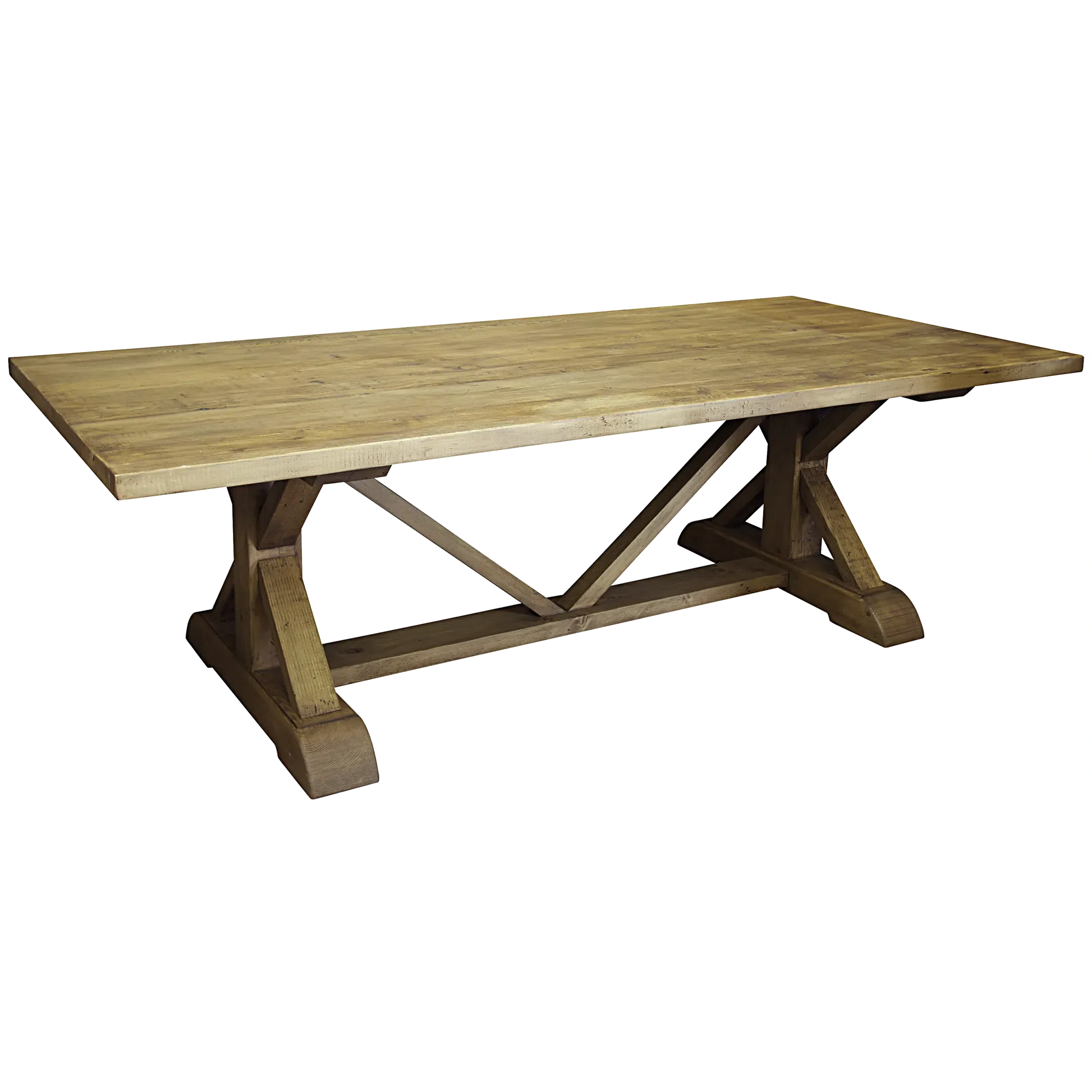 Reclaimed Lumber X-Dining Table - 120x44x30.5-Blue Hand Home