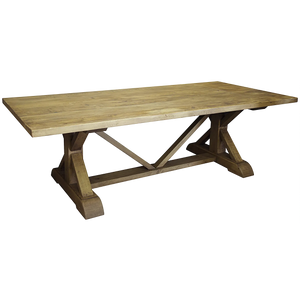 Reclaimed Lumber X-Dining Table - 120x44x30.5-Blue Hand Home