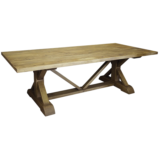 Reclaimed Lumber X-Dining Table - 120x44x30.5-Blue Hand Home