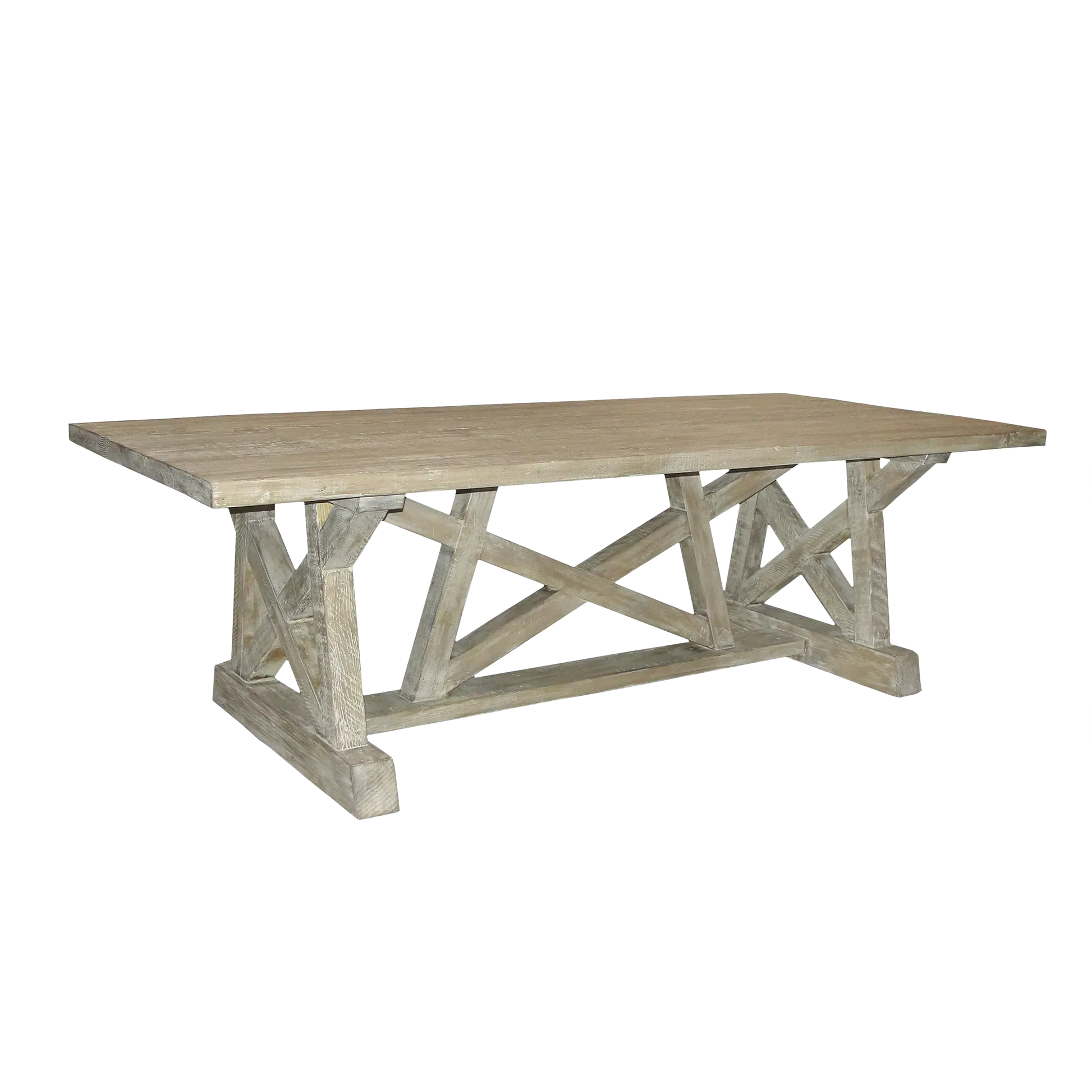 Reclaimed Lumber Pentagon dining table - 144x44x30-Blue Hand Home