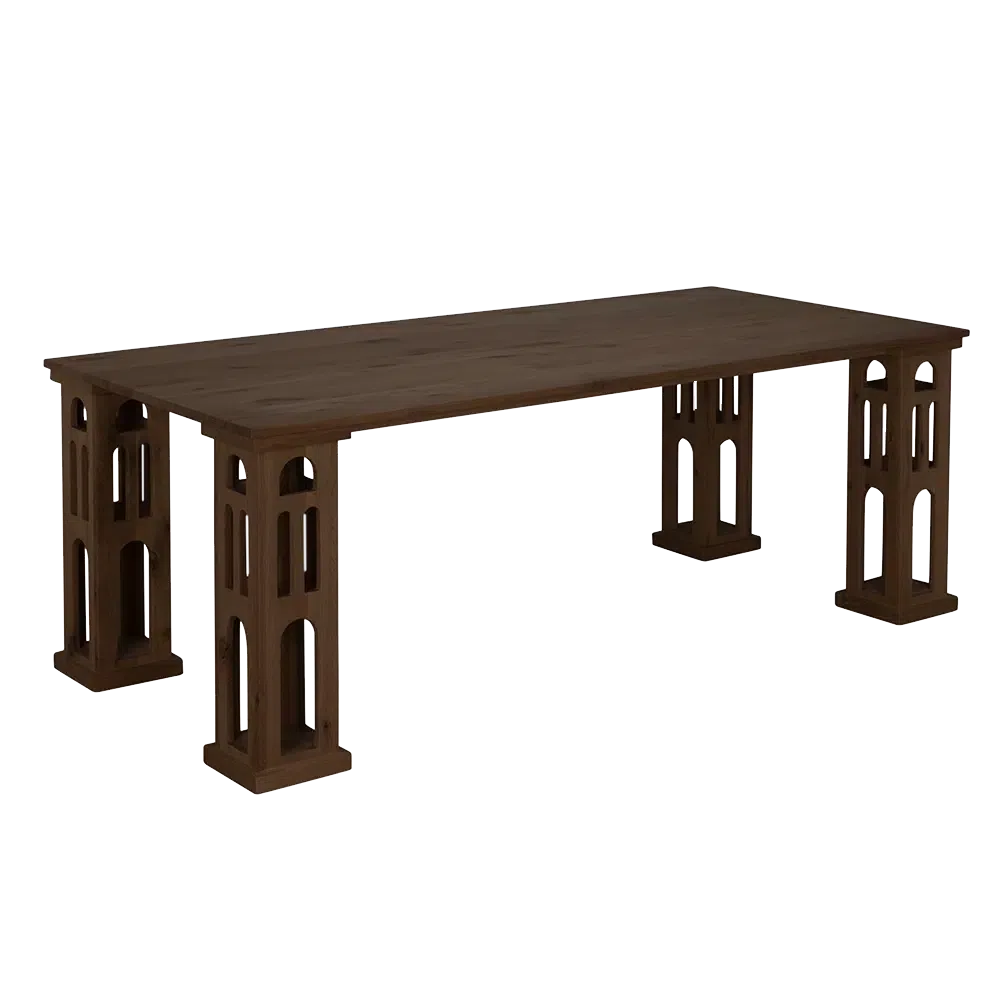 Dolly Dining Table, RO, Whiskey - 84x40x30-Blue Hand Home