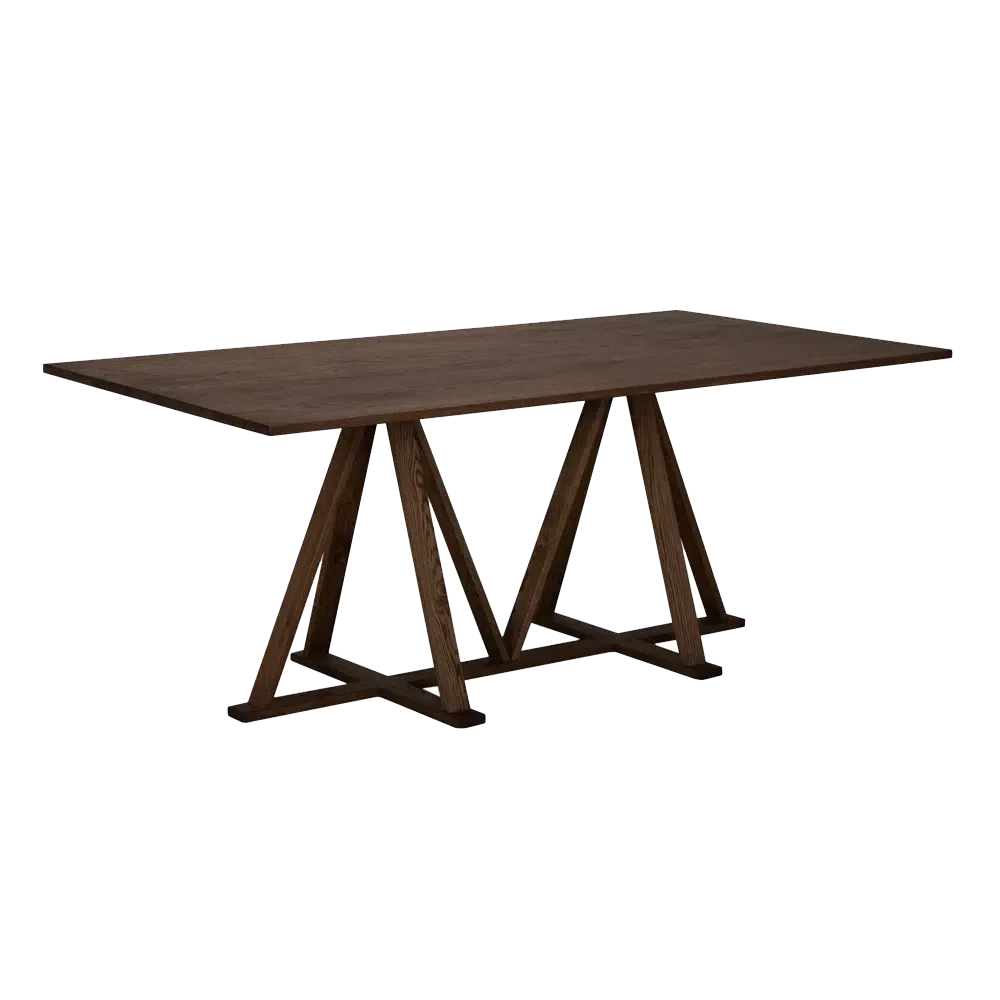 Ricky Dining Table, RO, Whiskey - 76x40x30-Blue Hand Home