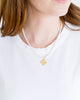 Handcast Gold Cross on Freshwater Pearl Necklace-Blue Hand Home