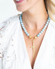 Nellie Cross Necklace-Blue Hand Home