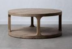 Big Sur Round Coffee Table-Blue Hand Home