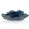 Oyster Rock Blue Marble Glass Plate-Blue Hand Home