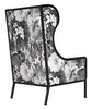 Tall Allende chair Steel Frame w/ one pillow - 32x39x52-Blue Hand Home