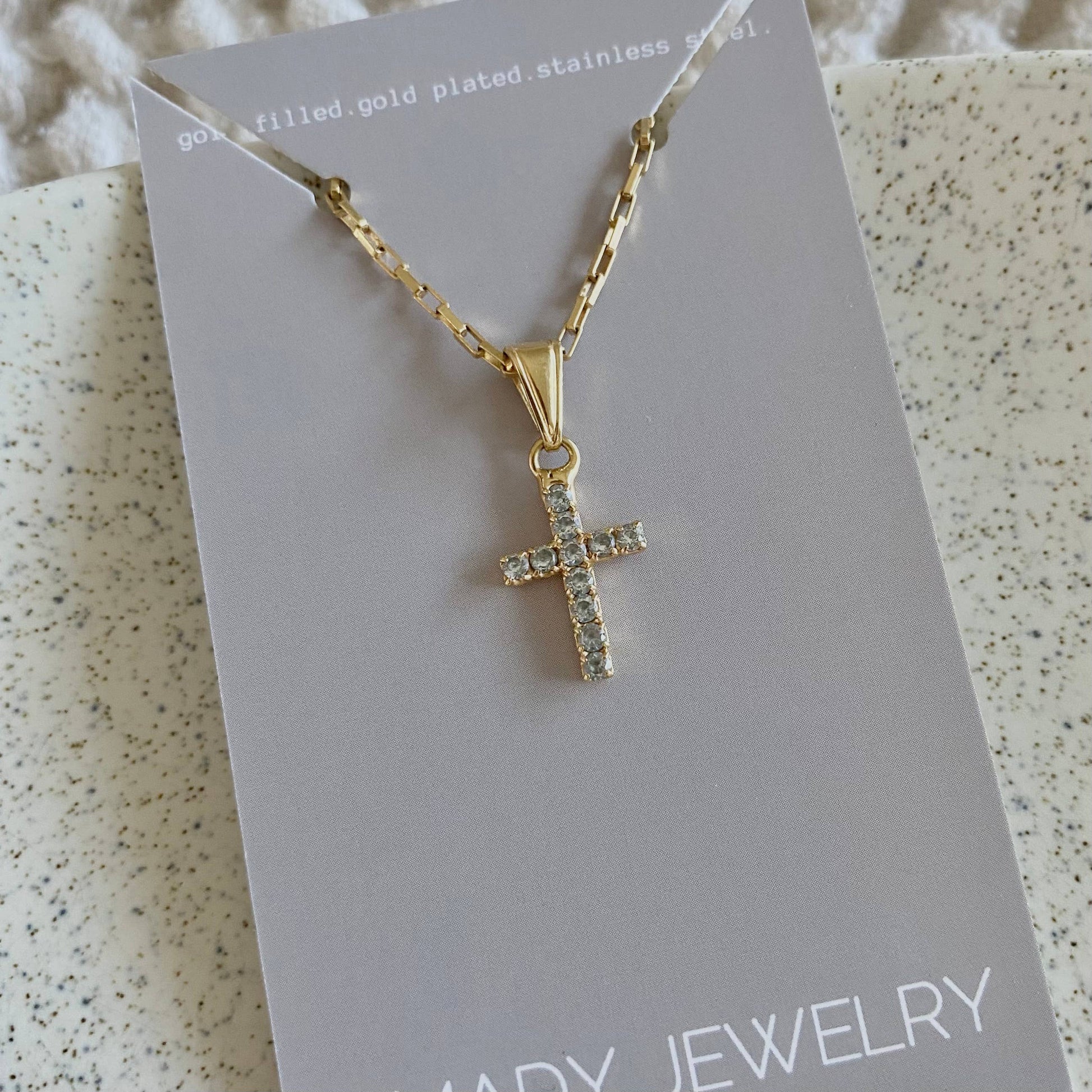 Cross faith Necklace-Blue Hand Home