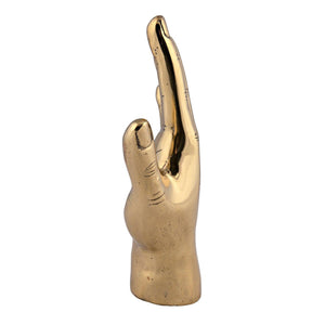 Open Hand, Brass-Noir Furniture-Blue Hand Home