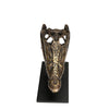 Brass Alligator On Stand, Large-Noir Furniture-Blue Hand Home