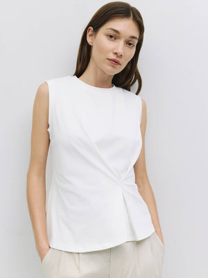 The Sienna Top | Cotton Draped Top-Blue Hand Home