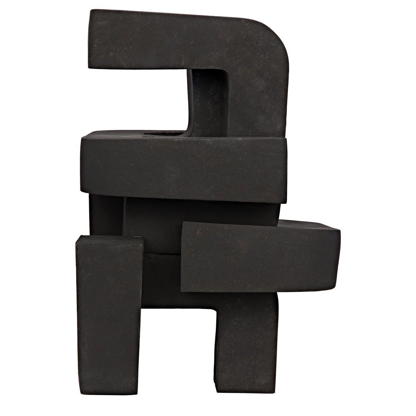 Curz Sculpture, Fiber Cement-Noir Furniture-Blue Hand Home