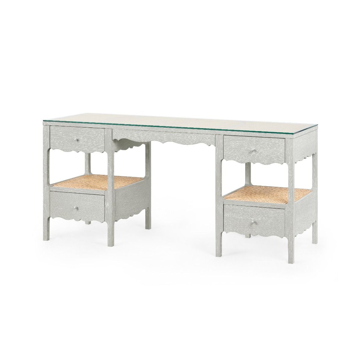 Arianna Desk / Soft Gray-Blue Hand Home