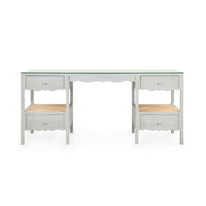 Arianna Desk / Soft Gray-Blue Hand Home