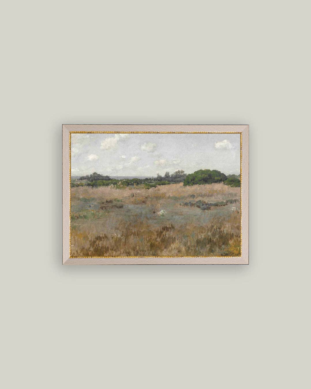 Meadow by the Shoreline Framed Antique Art-Blue Hand Home