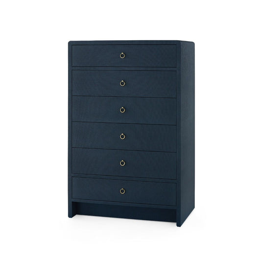 Bryant Tall 6-Drawer / Blue Steel-Blue Hand Home