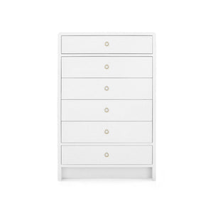 Bryant Tall 6-Drawer / Chiffon White-Blue Hand Home