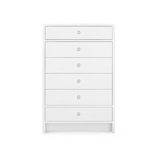 Bryant Tall 6-Drawer / Chiffon White-Blue Hand Home