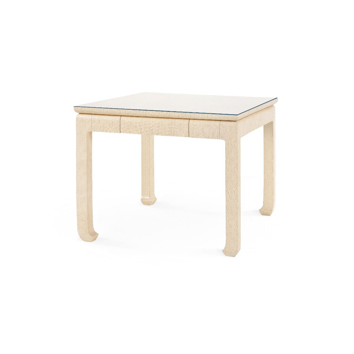 Bethany Game Table / Natural Twill-Blue Hand Home